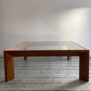 A 1960s Italian walnut coffee table